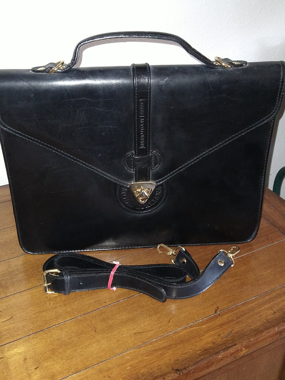 NWOT Vintage Moda Italiana Leather Briefcase